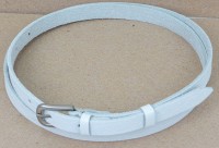 Кожаный женский ремень  Skipper  белый 1,5 см