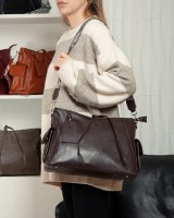 Женская кожаная сумка классическая ALEX RAI 91008-9 brown