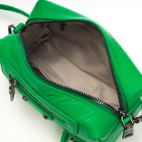 Женский молодежный кожаный клатч ALEX RAI 60072 l.green