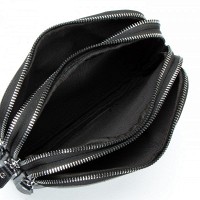 Молодежный клатч из кожи ALEX RAI BM 60061-HA-1 black