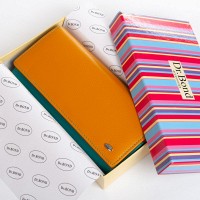Женский кожаный кошелек Rainbow DR. BOND WRS-501-2 yellow