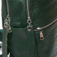 Женский кожаный рюкзак ALEX RAI 95518-9 green