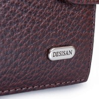 Мужской кожаный коричневый кошелек DESISAN SHI080-019