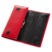 Женский кожаный кошелек BR DR. BOND W1-V-4 red-black