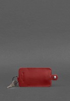 Кожаная ключница 1.0 красная Краст BN-KL-1-RED