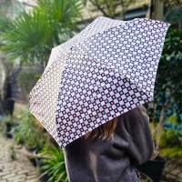 Мини зонт женский механический Fulton L501-041611 Tiny-2 Flower Check (Цветочная клетка)