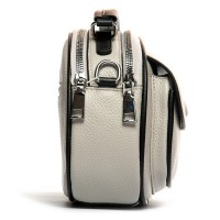 Женский молодежный кожаный клатч ALEX RAI 29052 pale grey