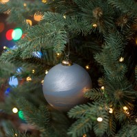 Шар новогодний Yes! Fun d-8 см, синий мрамор 973826