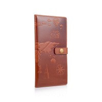 Тревел-кейс из кожи Hi Art TC-01 7 wonders of the world рыжий