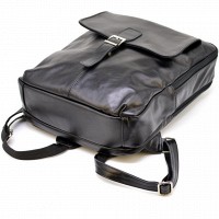 Кожаный мужской черный рюкзак TARWA ga-7284-3md
