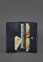 Кожаный женский кошелек BlankNote 7.0 темно-синий bn-pm-7-navy-blue