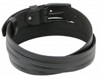 Кожаный мужской ремень Skipper 1251-33 черный 3,3 см