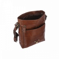 Мужская кожаная сумка Ashwood Benjamin Chestnut (Каштановый)