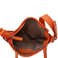 Кожаная женская сумка-клатч LASKARA LK-DM232-orange