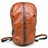 Кожаный мужской рыжий рюкзак TARWA gb-7340-3md