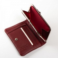 Женский кожаный кошелек Classik  DR. BOND WN-23-14 wine-red