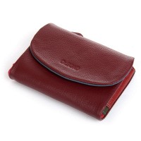 Женский кожаный кошелек Classik  DR. BOND WRS-239-1 wine red