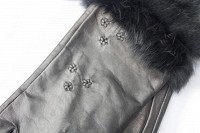 Перчатки женские чёрные кожаные 746s2 M Shust Gloves