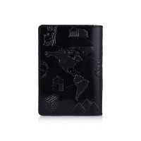 Обложка-органайзер для документов из кожи HiArt AD-01 Crystal Panther 7 wonders of the world