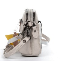 Женский молодежный кожаный клатч ALEX RAI 99102 beige