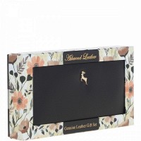 Женский кожаный кошелек Ashwood J51 Black с RFID защитой