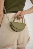 Женская кожаная мини-сумка Сhris micro оливковая TW-CHRIS-MI-OLIVE