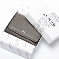Женский кожаный кошелек Bright DR. BOND WS-403 gray