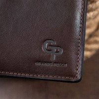 Мужское кожаное портмоне GRANDE PELLE 11330 Шоколадное