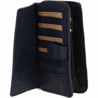 Женский кожаный кошелек Ashwood D84 Navy