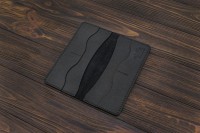 Портмоне (купюрник) из кожи ручной работы VOILE черное lw5-blk