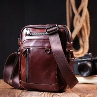 Мужская кожаная сумка через плечо Vintage 20829 