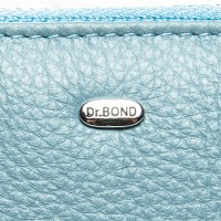 Женская визитница из кожи Classic DR. BOND WS-2 light-blue