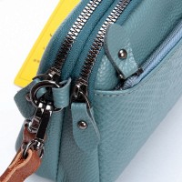 Женский молодежный кожаный клатч ALEX RAI 19204 blue
