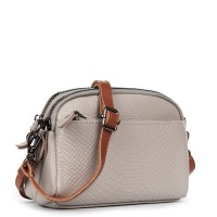 Женский молодежный кожаный клатч ALEX RAI 19204 beige