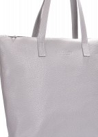 Кожаная сумка POOLPARTY Secret grey