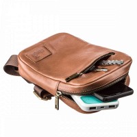 Мужская кожаная сумка через плечо SHVIGEL 19104