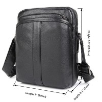 Кожаная мужская сумка через плечо John McDee 1054A