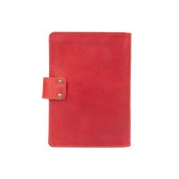 Обложка для паспорта из кожи Hi Art PB-02/1 Shabby Red Berry
