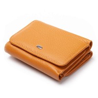 Женский кожаный кошелек Bright DR. BOND WS-403 yellow