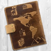 Картхолдер из кожи HiArt CH-06 Shabby Dingo 7 wonders of the world