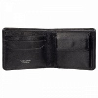 Мужской кожаный кошелек Visconti PT107 Sergio (Black)