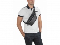Мужская кожаная поясная сумка  Tiding Bag 1001A