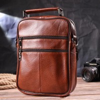 Мужская кожаная сумка через плечо Vintage 21277