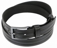 Кожаный мужской ремень Skipper 1251-33 черный 3,3 см