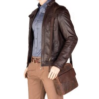 Мужская кожаная коричневая сумка Visconti TC70 Vesper A5 (Havana Tan)