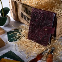 Кожаный картхолдер Hi Art «Mehendi Art» CH-06 Shabby Plum