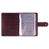 Кожаный картхолдер Hi Art «Let's Go Travel» CH-06 Shabby Plum