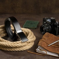 Мужской кожаный ремень автомат Vintage 20257