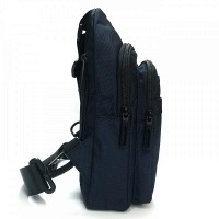 Мужская тканевая сумка-слинг Lanpad 35001 blue