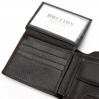 Мужской кожаный кошелек BE BRETTON Y210 black croco